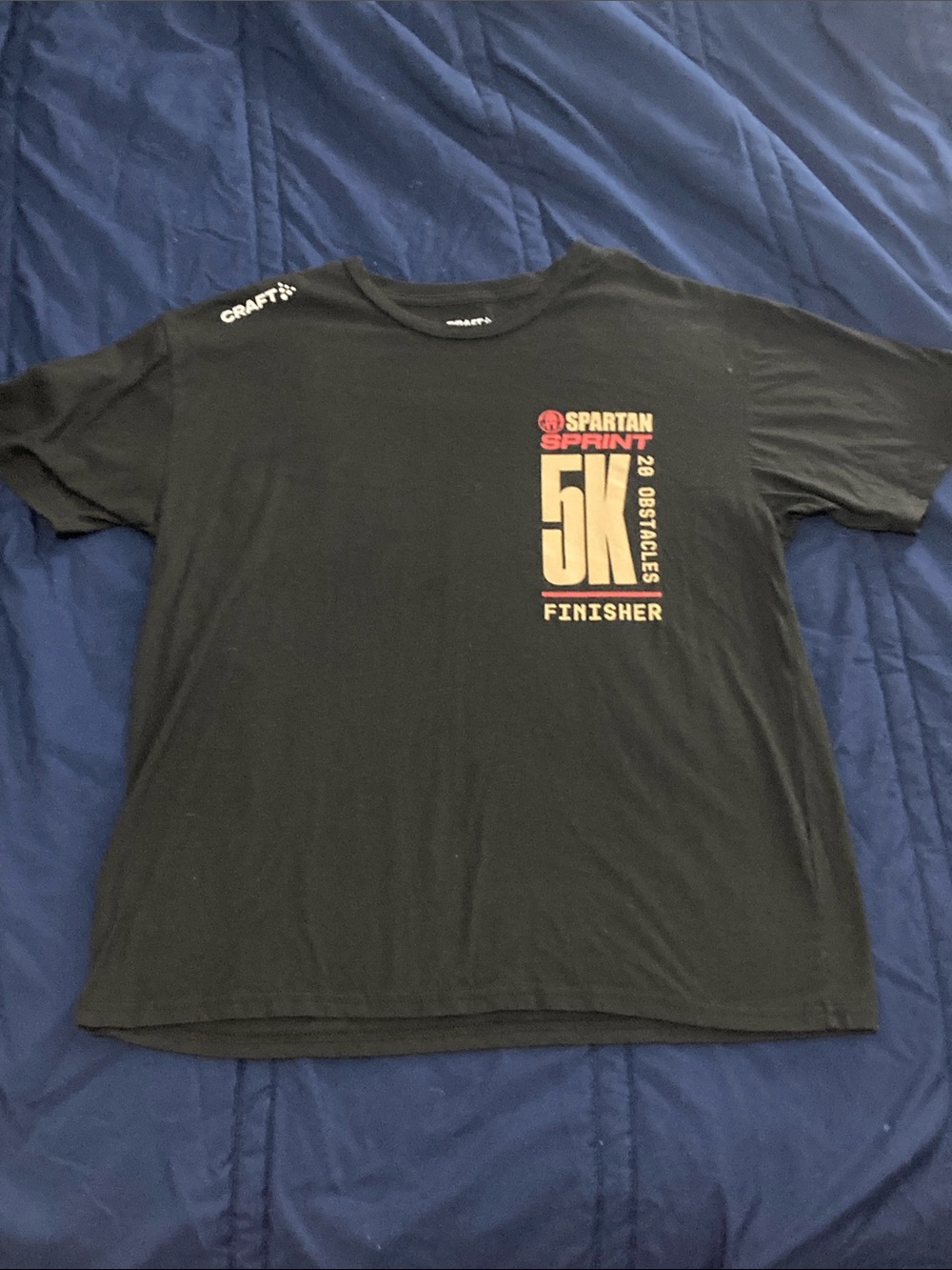 🌟 Craft Black Short-Sleeve Spartan Sprint 5K Finisher Tee
